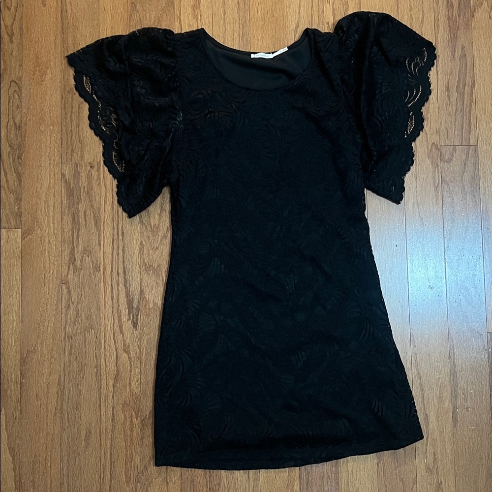 Blu Pepper Black Lace Top